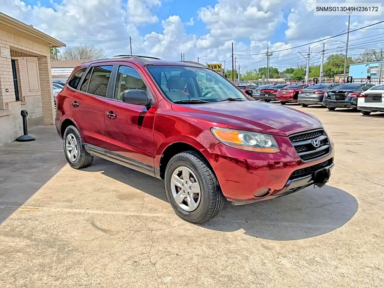 5NMSG13D49H236172 2009 Hyundai Santa Fe Gls