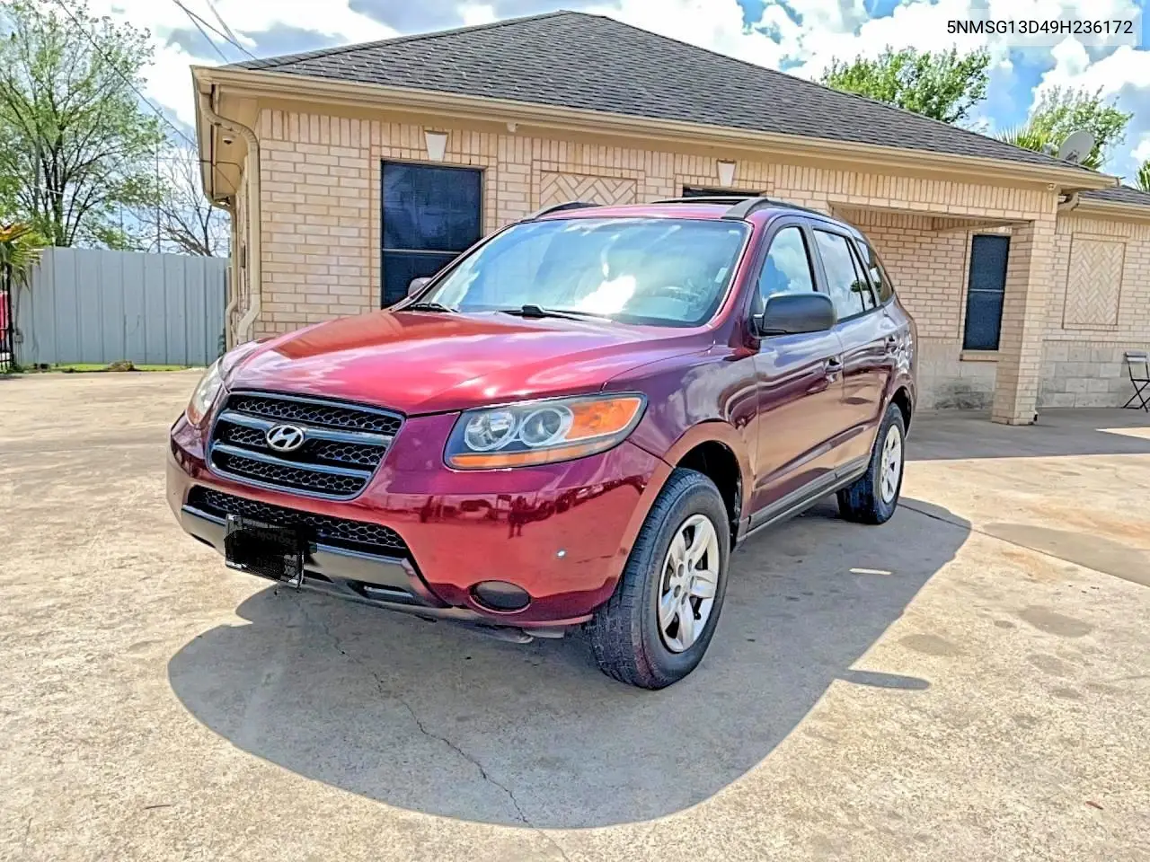5NMSG13D49H236172 2009 Hyundai Santa Fe Gls