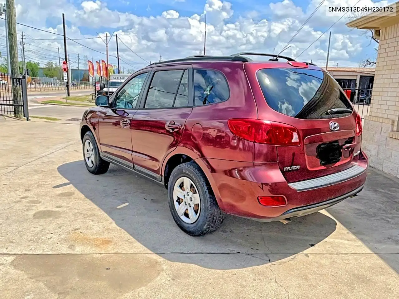 5NMSG13D49H236172 2009 Hyundai Santa Fe Gls