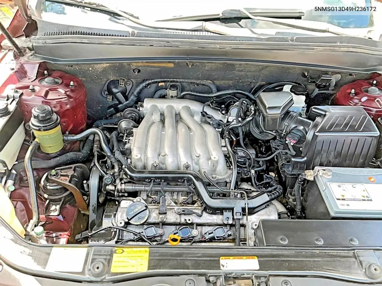 5NMSG13D49H236172 2009 Hyundai Santa Fe Gls