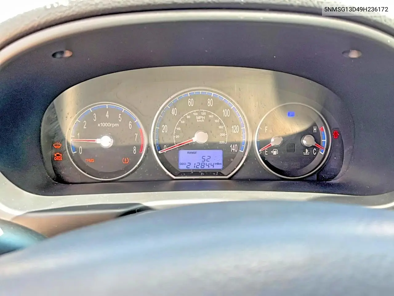 5NMSG13D49H236172 2009 Hyundai Santa Fe Gls
