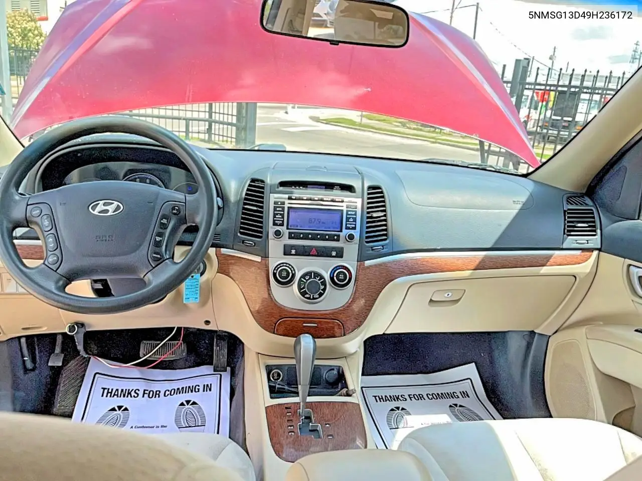 5NMSG13D49H236172 2009 Hyundai Santa Fe Gls