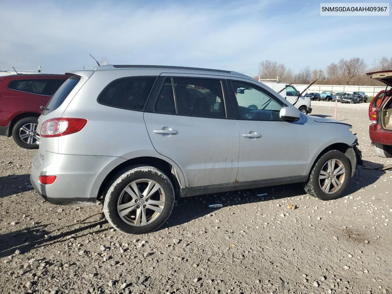 5NMSGDAG4AH409367 2010 Hyundai Santa Fe Gls