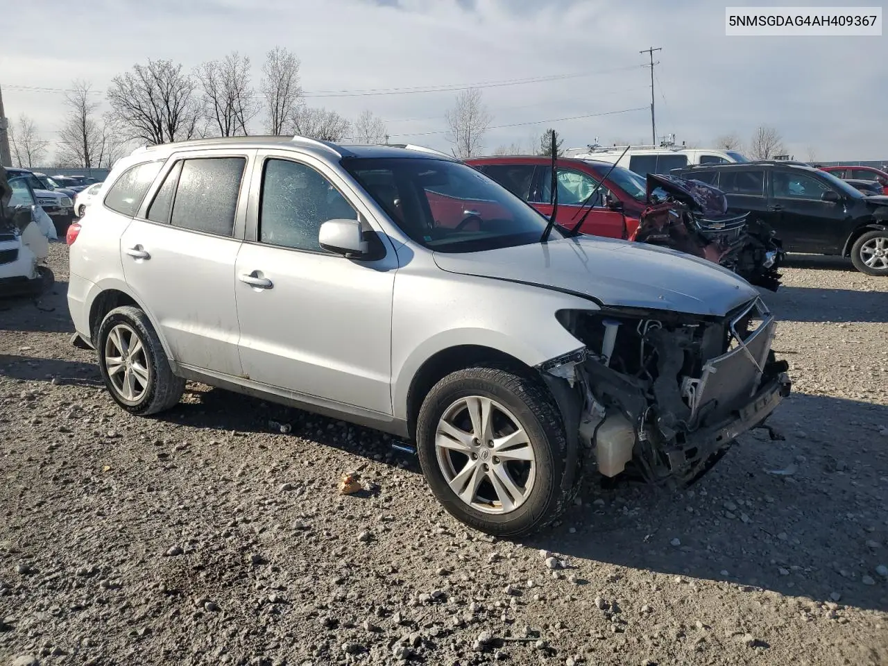 5NMSGDAG4AH409367 2010 Hyundai Santa Fe Gls