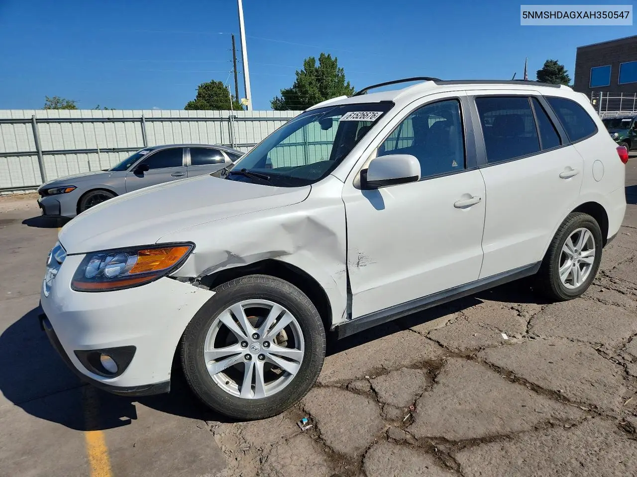 2010 Hyundai Santa Fe Se VIN: 5NMSHDAGXAH350547 Lot: 61526676