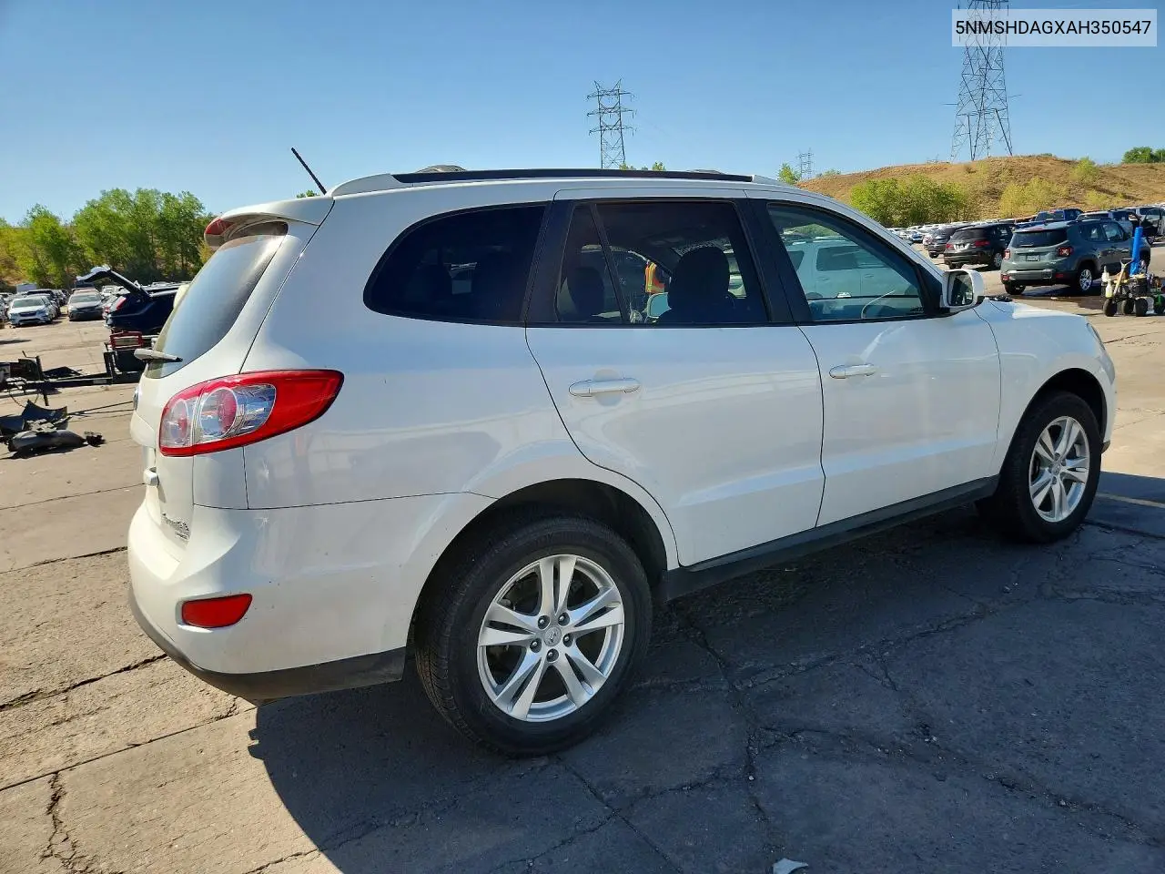2010 Hyundai Santa Fe Se VIN: 5NMSHDAGXAH350547 Lot: 61526676
