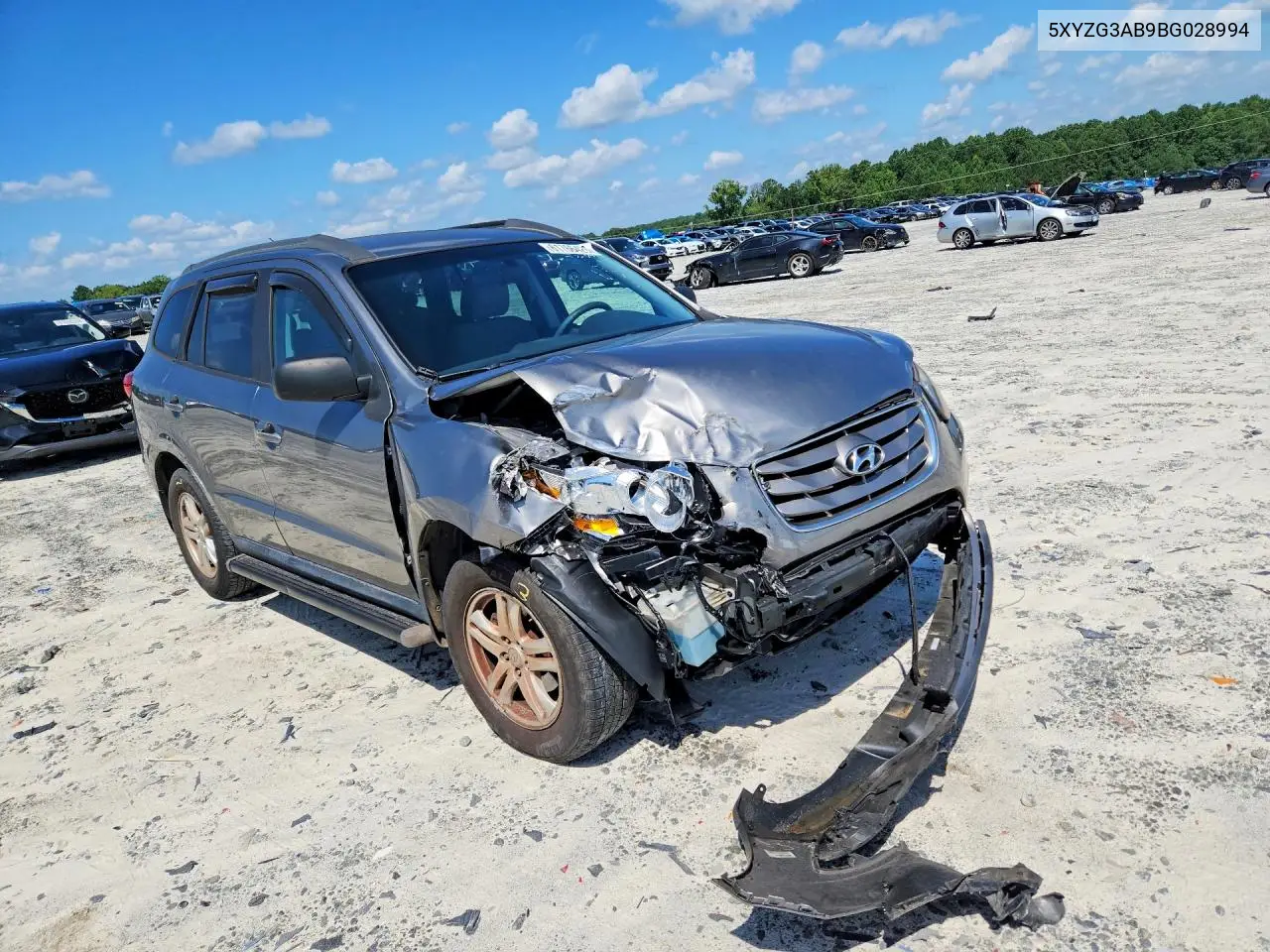 2011 Hyundai Santa Fe Gls VIN: 5XYZG3AB9BG028994 Lot: 61766426