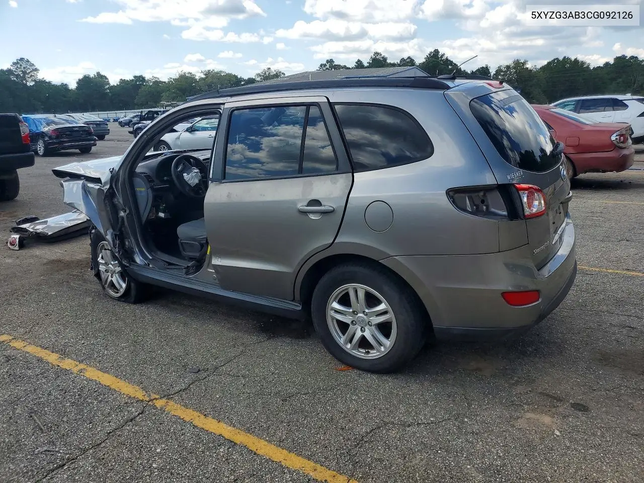 2012 Hyundai Santa Fe Gls VIN: 5XYZG3AB3CG092126 Lot: 56799016