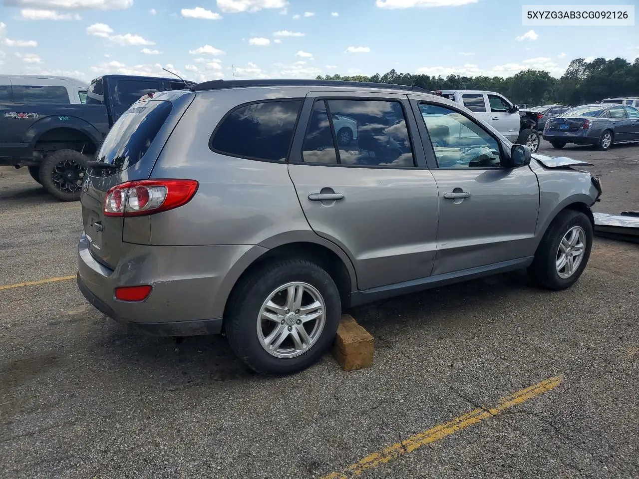 2012 Hyundai Santa Fe Gls VIN: 5XYZG3AB3CG092126 Lot: 56799016