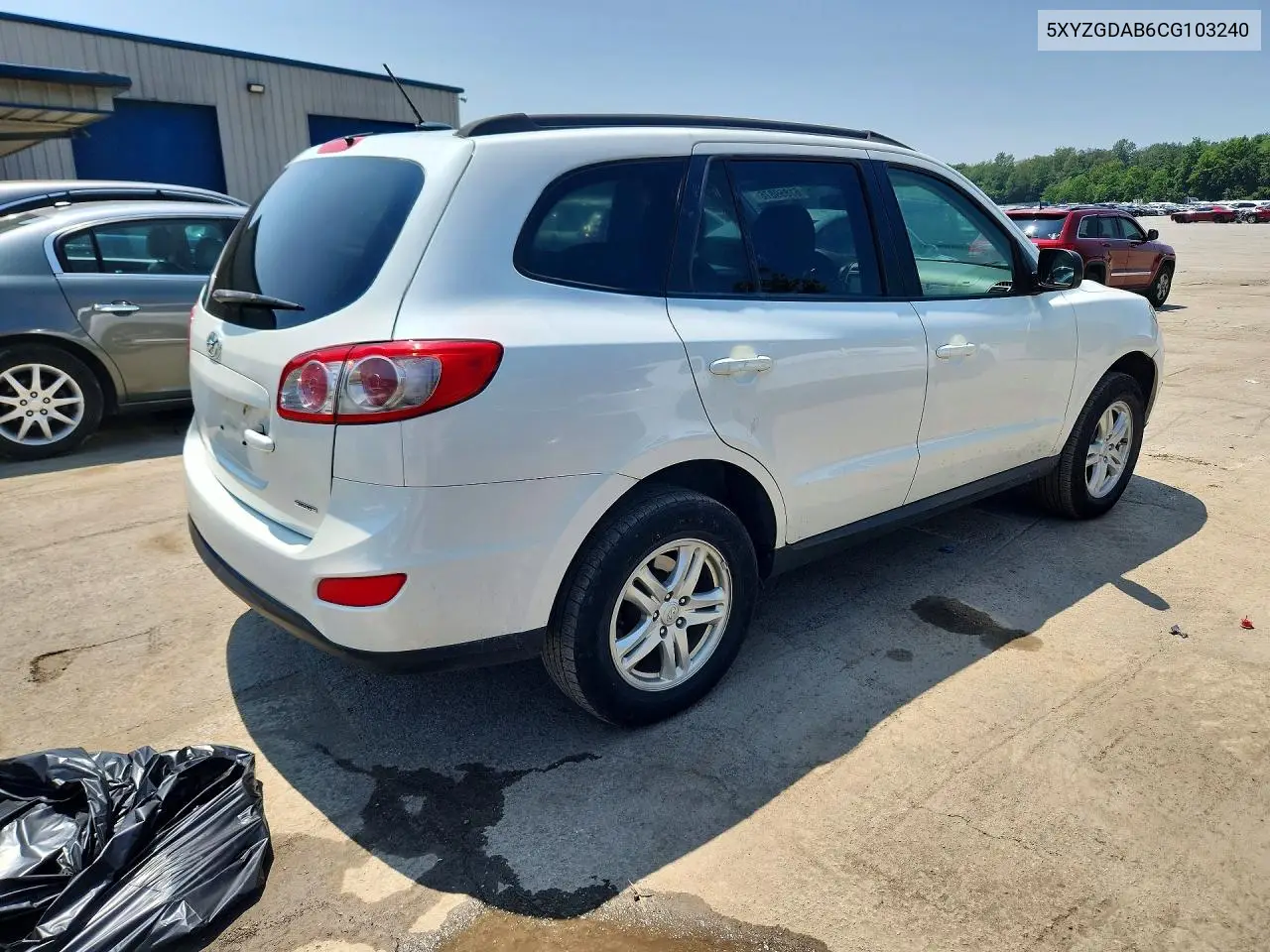 2012 Hyundai Santa Fe Gls VIN: 5XYZGDAB6CG103240 Lot: 61859876