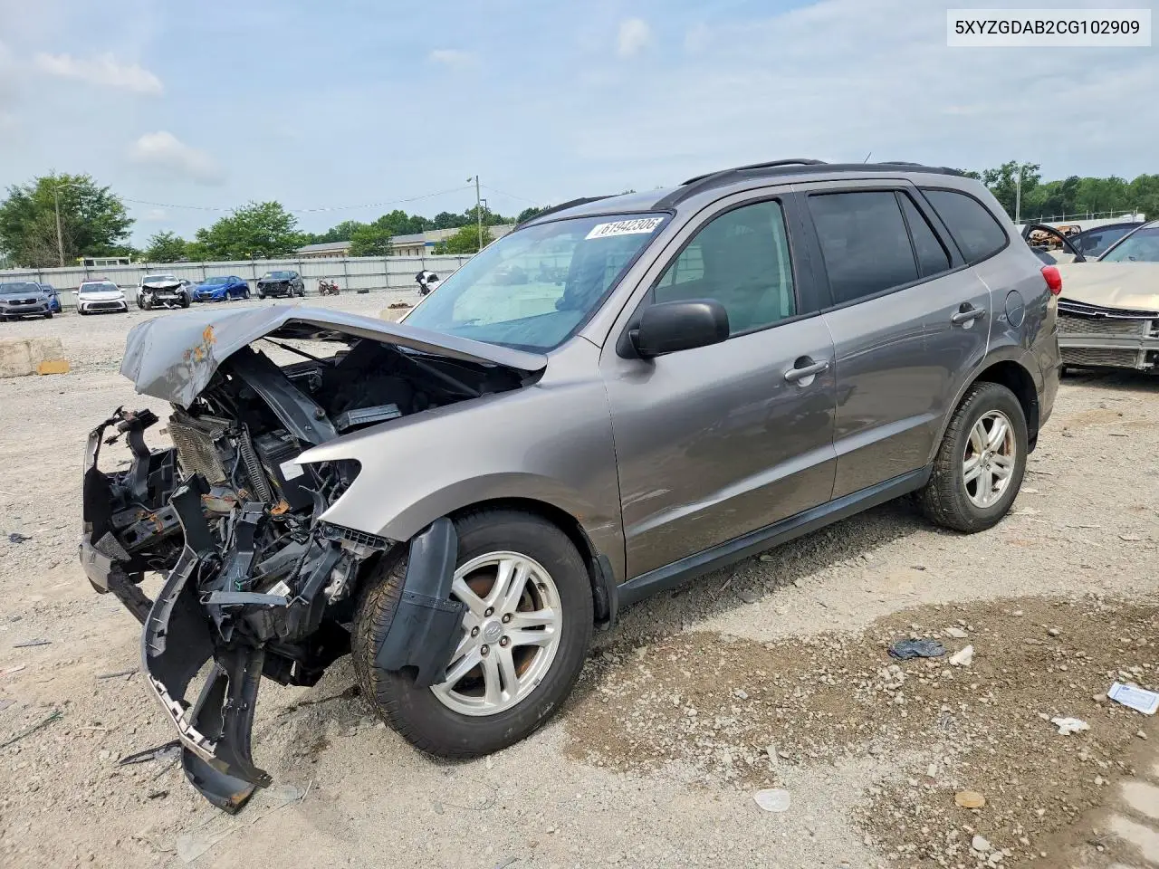5XYZGDAB2CG102909 2012 Hyundai Santa Fe Gls
