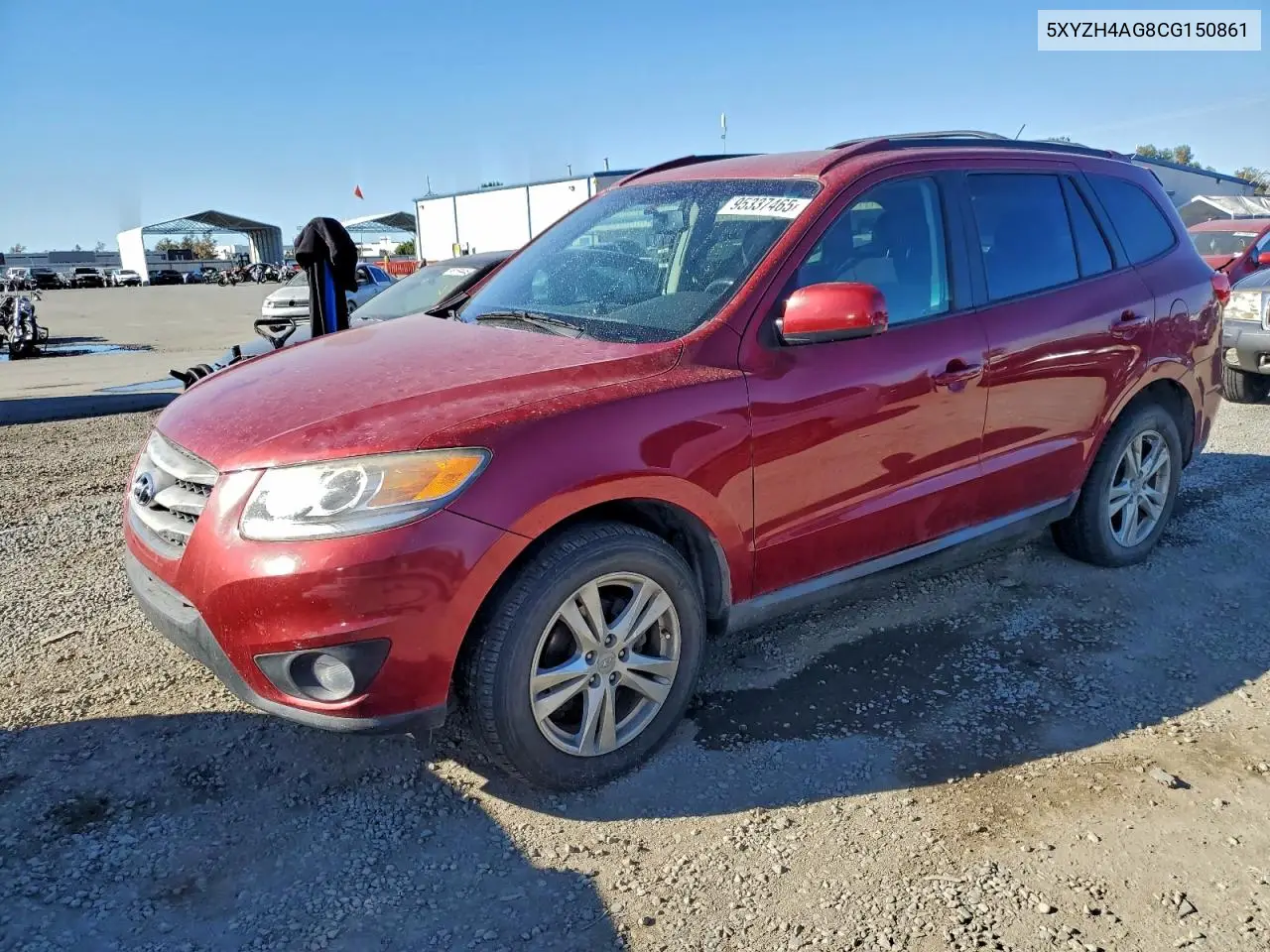5XYZH4AG8CG150861 2012 Hyundai Santa Fe Se