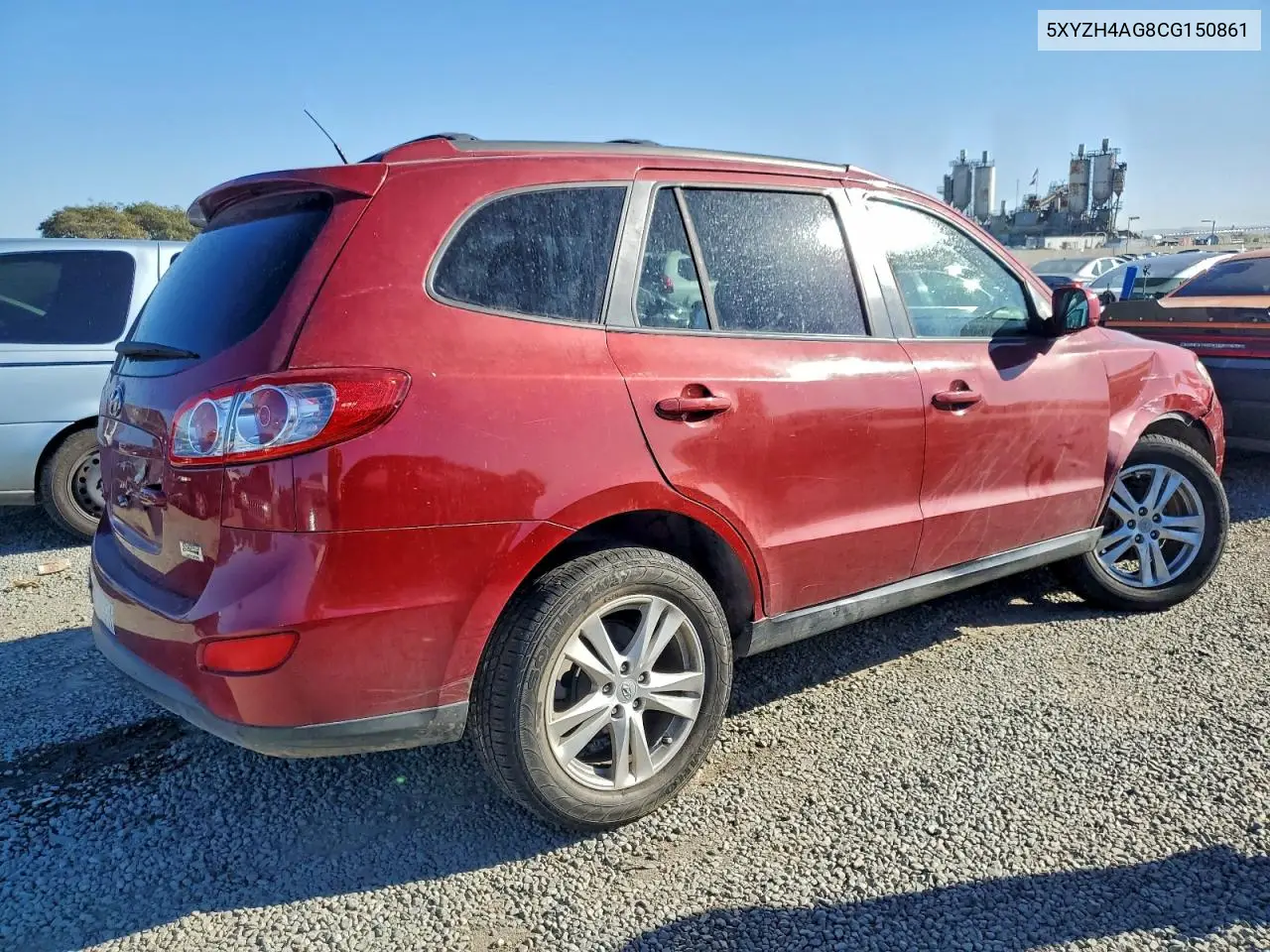 5XYZH4AG8CG150861 2012 Hyundai Santa Fe Se