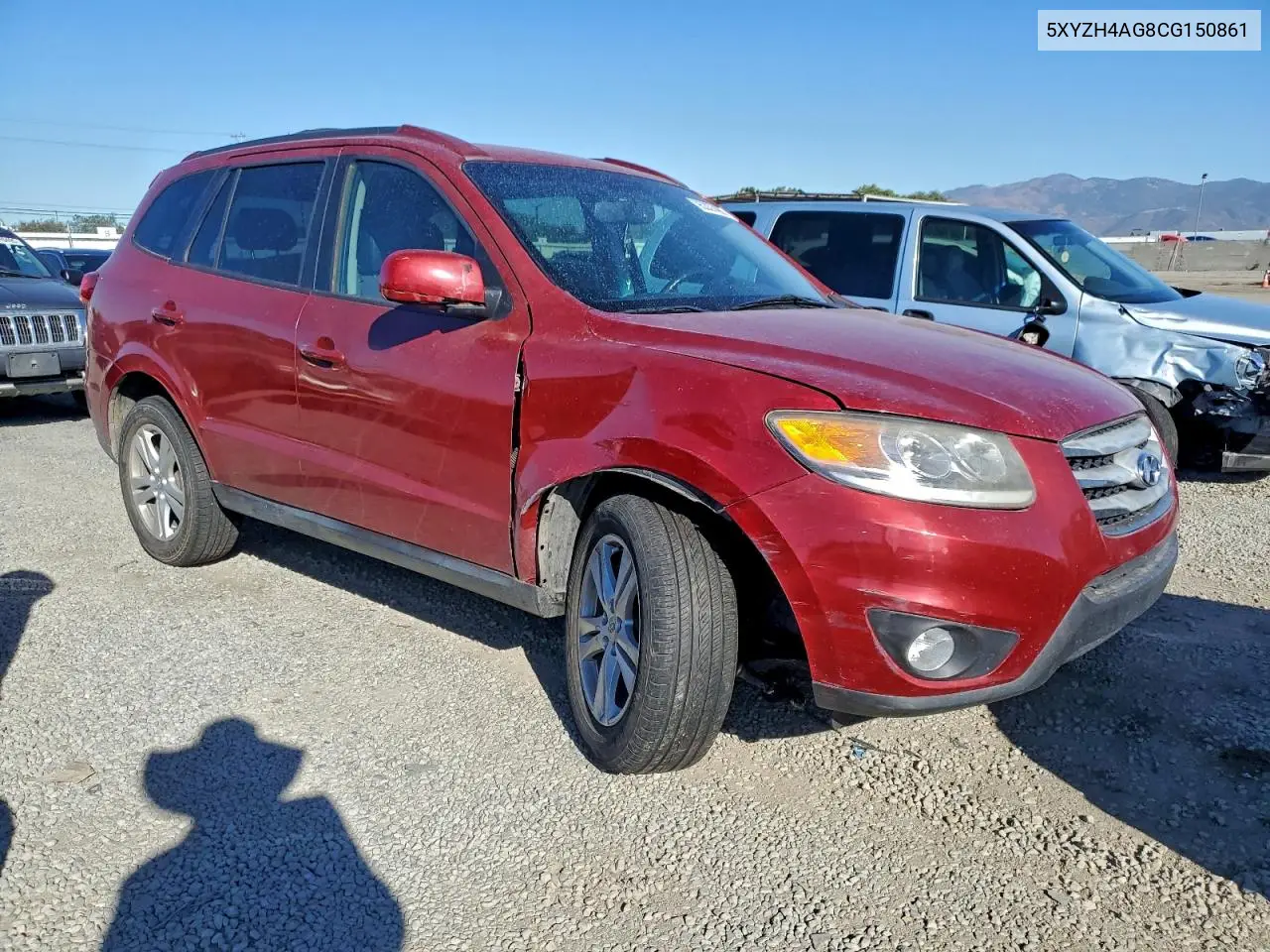 5XYZH4AG8CG150861 2012 Hyundai Santa Fe Se