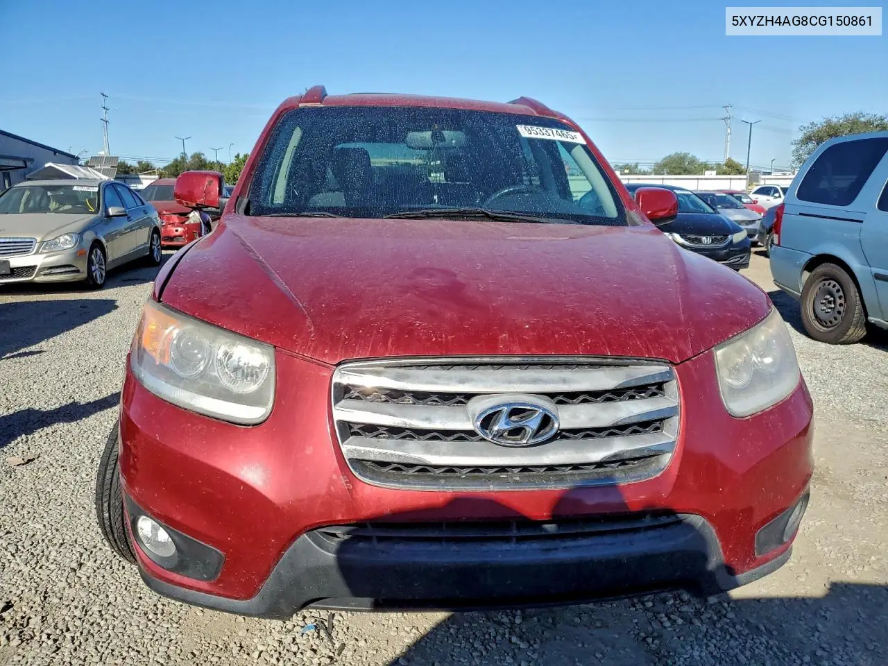5XYZH4AG8CG150861 2012 Hyundai Santa Fe Se