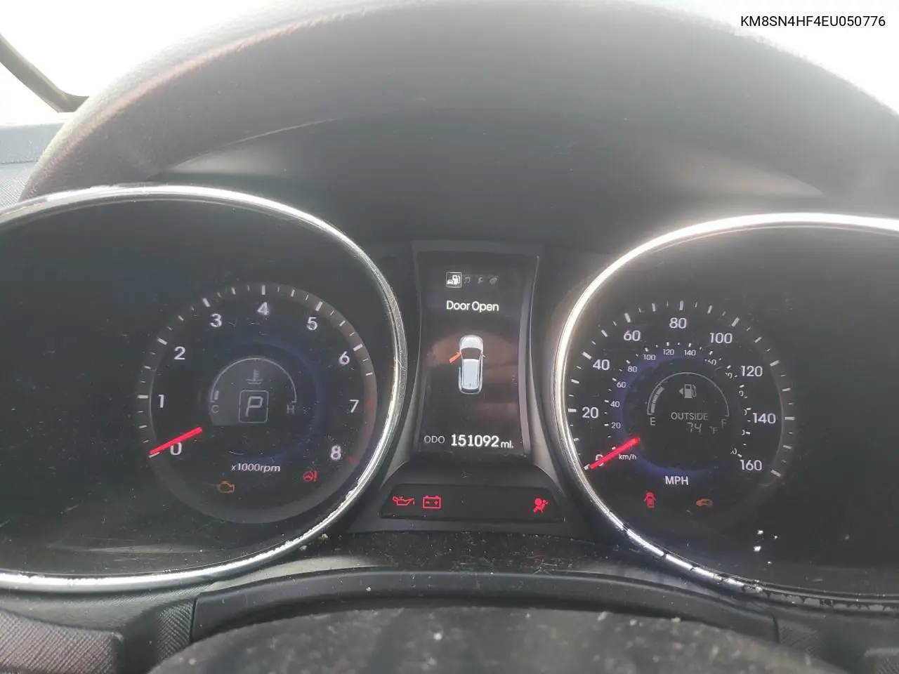 KM8SN4HF4EU050776 2014 Hyundai Santa Fe Gls
