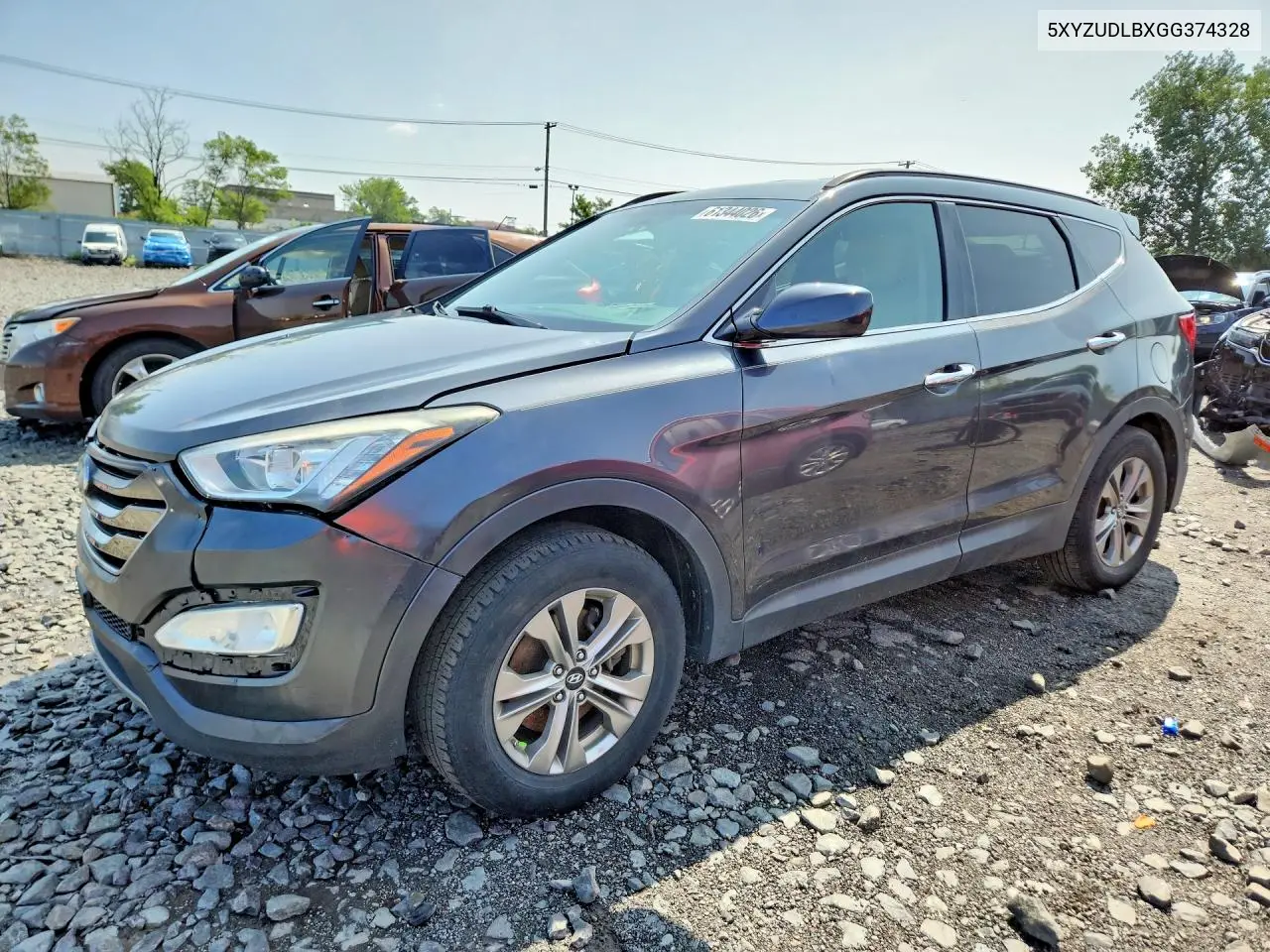2016 Hyundai Santa Fe Sport 2.4L VIN: 5XYZUDLBXGG374328 Lot: 61344026