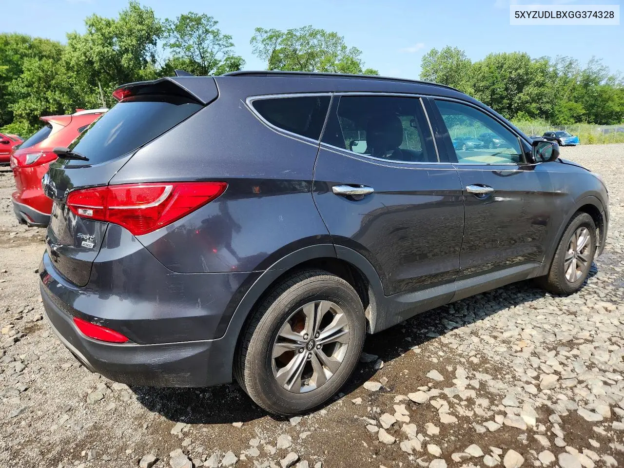 2016 Hyundai Santa Fe Sport 2.4L VIN: 5XYZUDLBXGG374328 Lot: 61344026