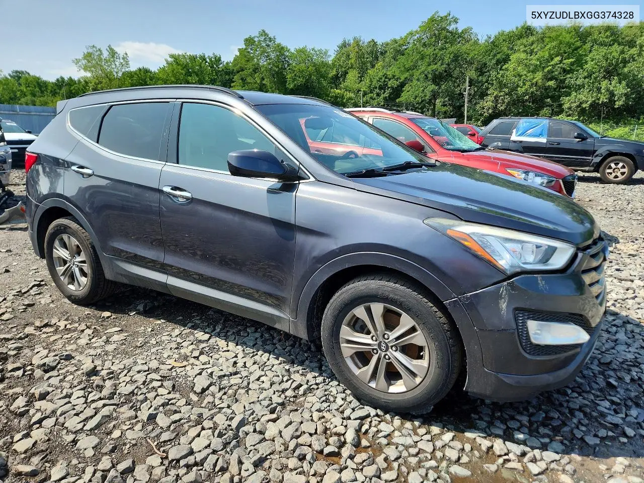 2016 Hyundai Santa Fe Sport 2.4L VIN: 5XYZUDLBXGG374328 Lot: 61344026
