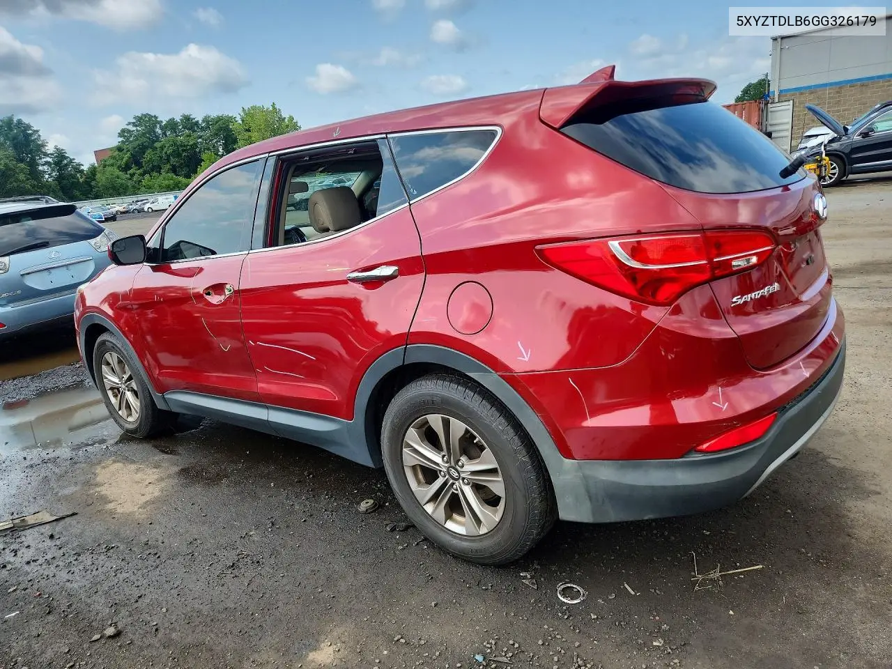 5XYZTDLB6GG326179 2016 Hyundai Santa Fe Sport 2.4L