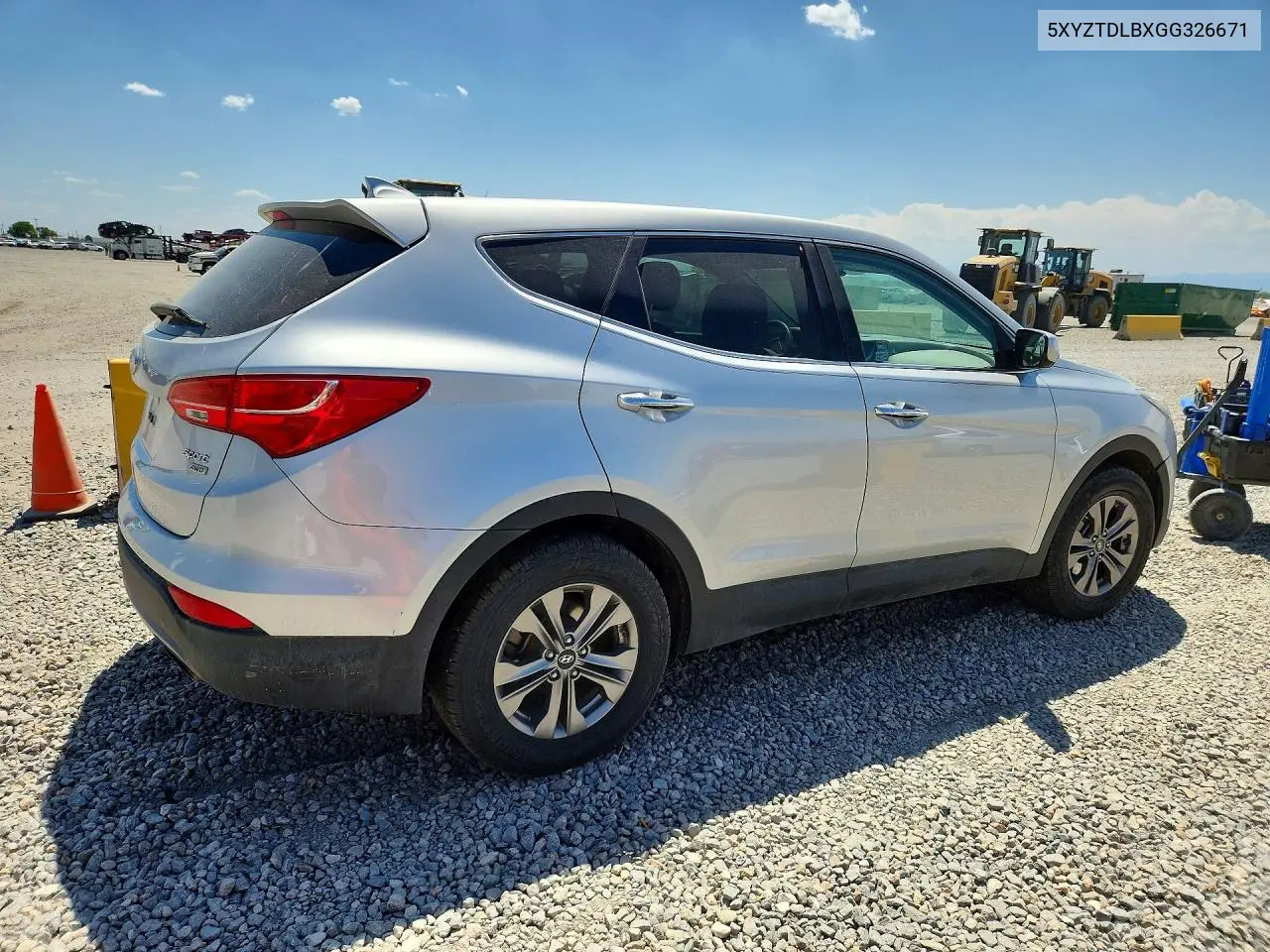 2016 Hyundai Santa Fe Sport 2.4L VIN: 5XYZTDLBXGG326671 Lot: 61774026