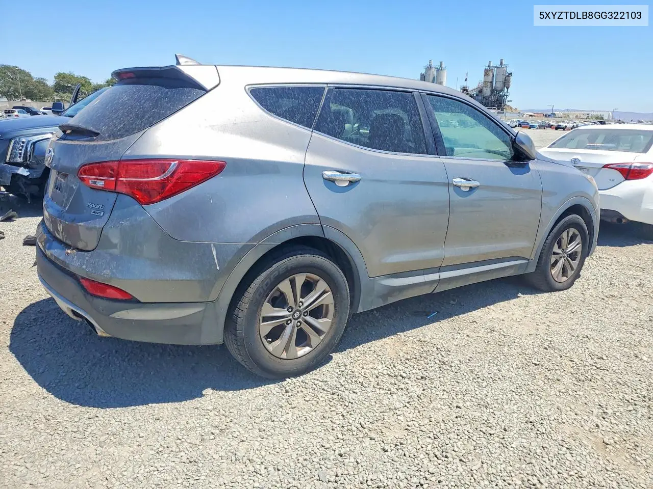 2016 Hyundai Santa Fe Sport 2.4L VIN: 5XYZTDLB8GG322103 Lot: 62004026