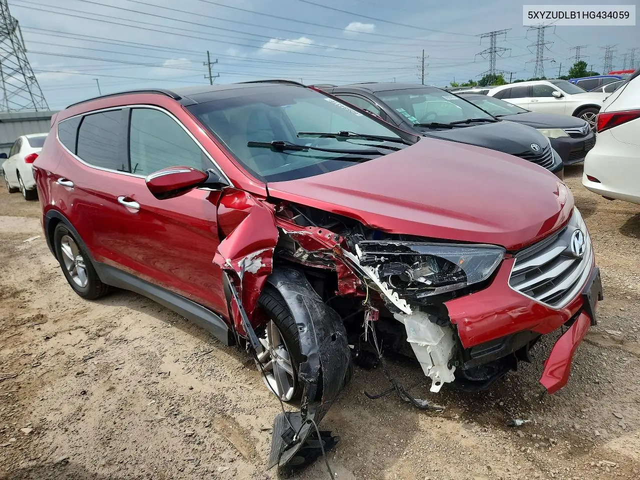 2017 Hyundai Santa Fe Sport 2.4L VIN: 5XYZUDLB1HG434059 Lot: 60684316
