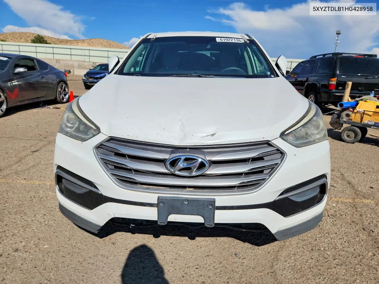 2017 Hyundai Santa Fe Sport 2.4L VIN: 5XYZTDLB1HG428958 Lot: 61922136