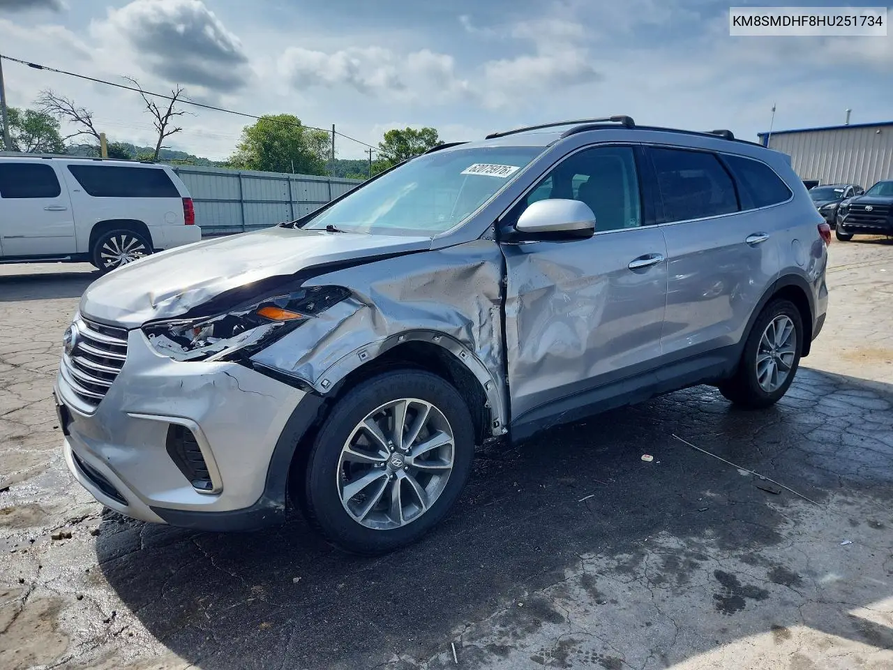 2017 Hyundai Santa Fe Se VIN: KM8SMDHF8HU251734 Lot: 62075976