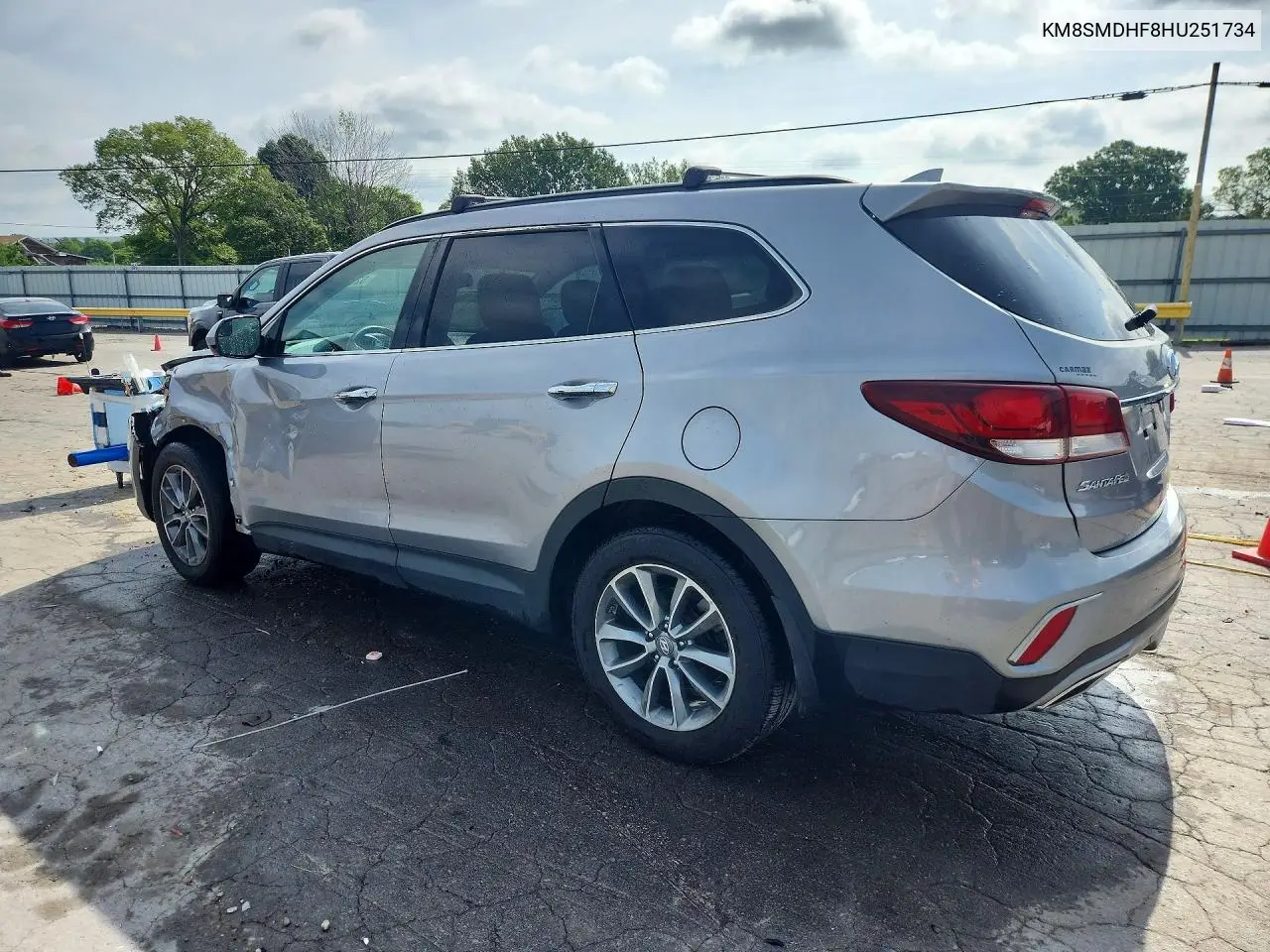 2017 Hyundai Santa Fe Se VIN: KM8SMDHF8HU251734 Lot: 62075976