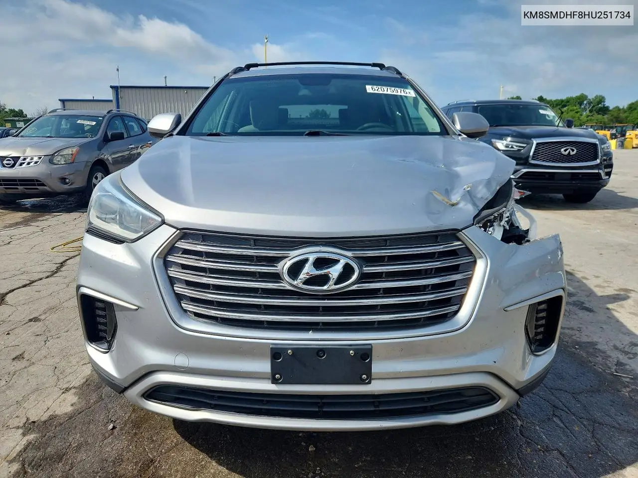 2017 Hyundai Santa Fe Se VIN: KM8SMDHF8HU251734 Lot: 62075976