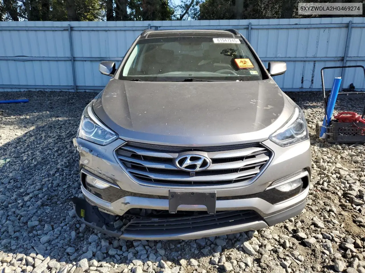 5XYZWDLA2HG469274 2017 Hyundai Santa Fe Sport