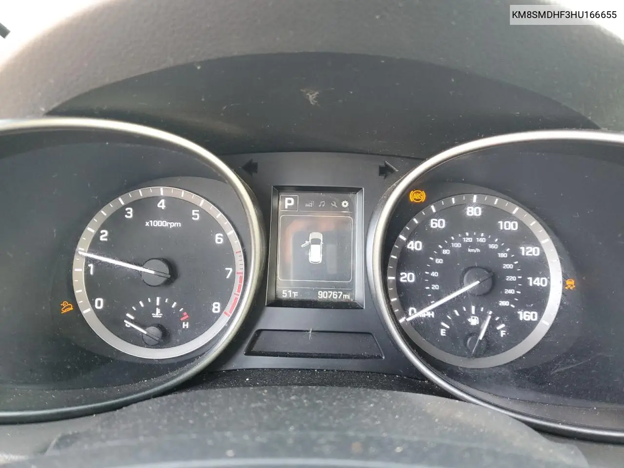 KM8SMDHF3HU166655 2017 Hyundai Santa Fe Se