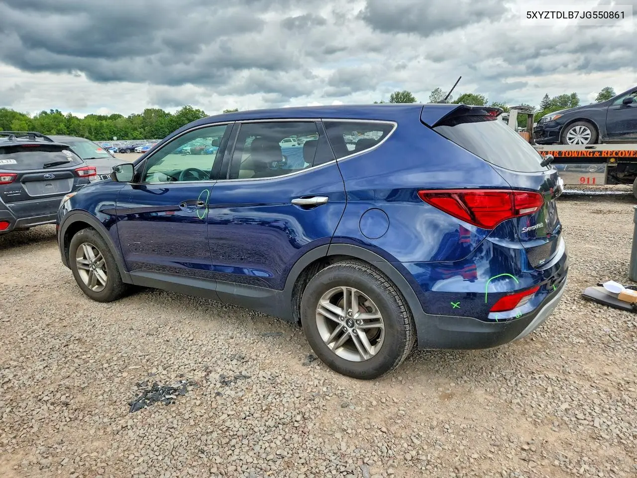 2018 Hyundai Santa Fe Sport 2.4L VIN: 5XYZTDLB7JG550861 Lot: 62108816