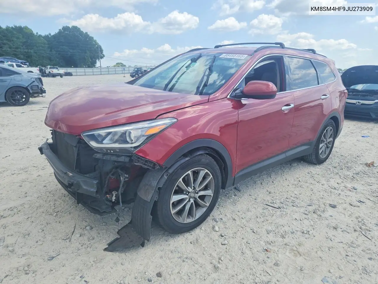 2018 Hyundai Santa Fe Se VIN: KM8SM4HF9JU273909 Lot: 85455165