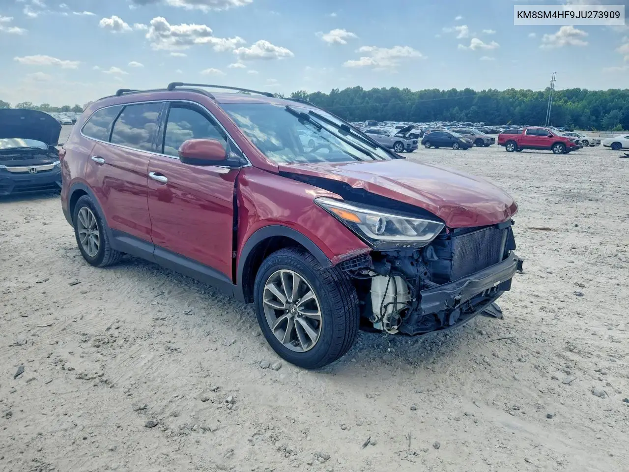 2018 Hyundai Santa Fe Se VIN: KM8SM4HF9JU273909 Lot: 85455165