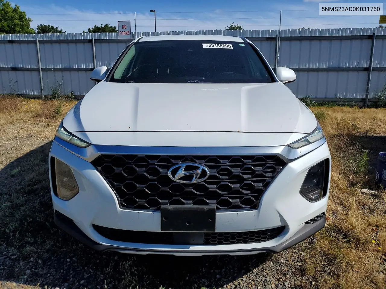 5NMS23AD0KH031760 2019 Hyundai Santa Fe Se