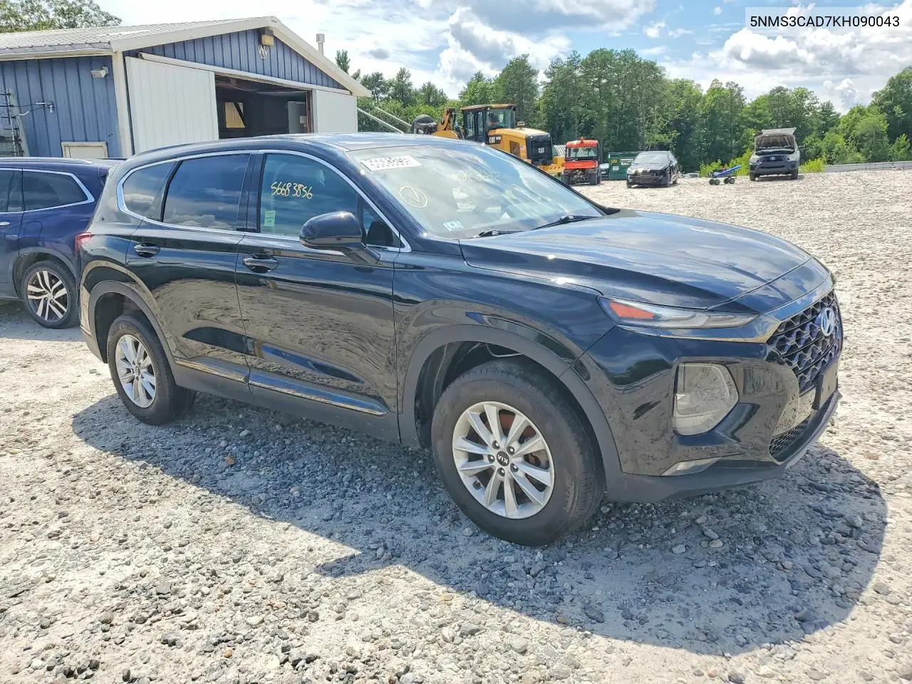 2019 Hyundai Santa Fe Sel 2.4L VIN: 5NMS3CAD7KH090043 Lot: 56683856