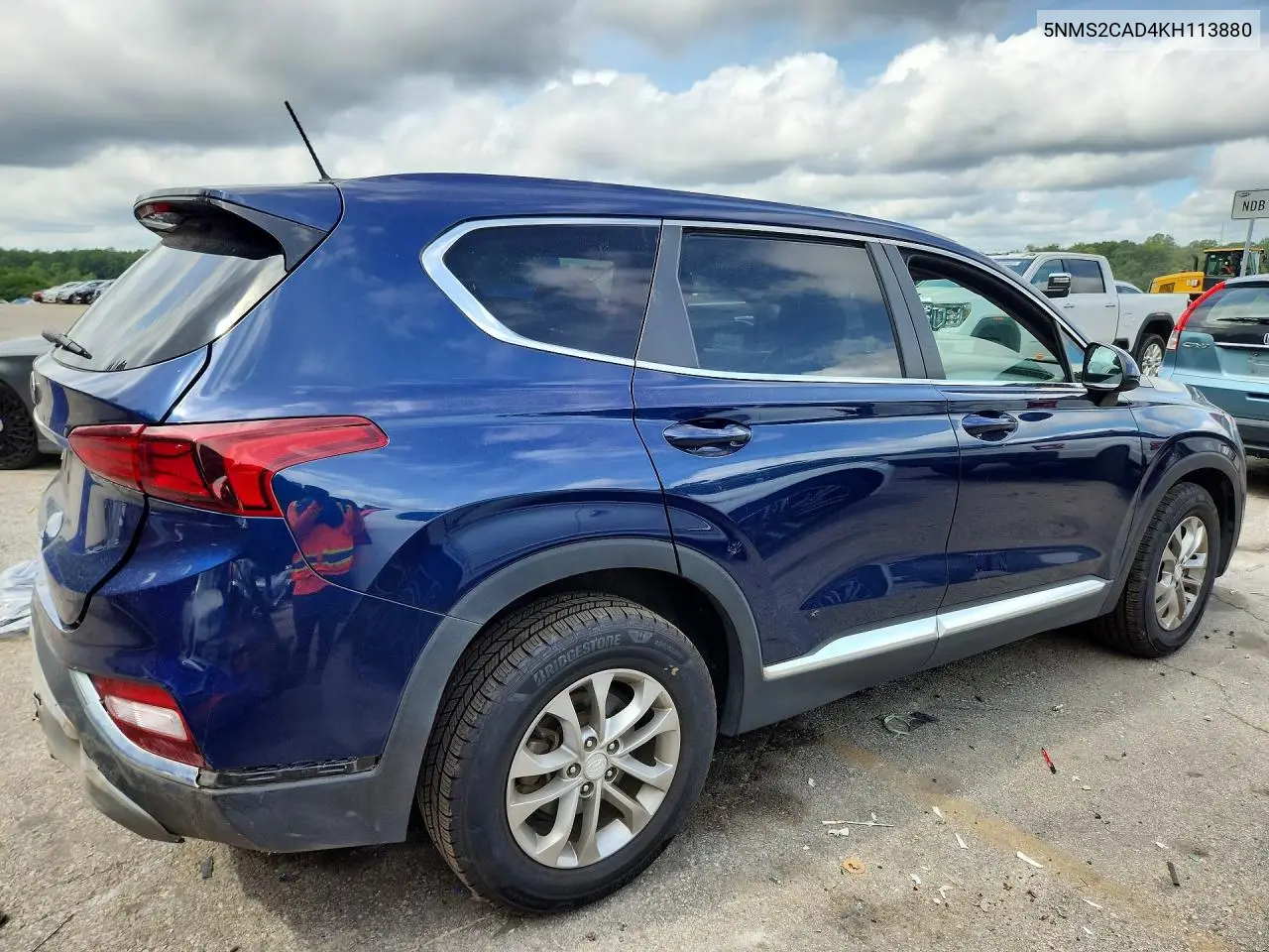 2019 Hyundai Santa Fe VIN: 5NMS2CAD4KH113880 Lot: 60898976
