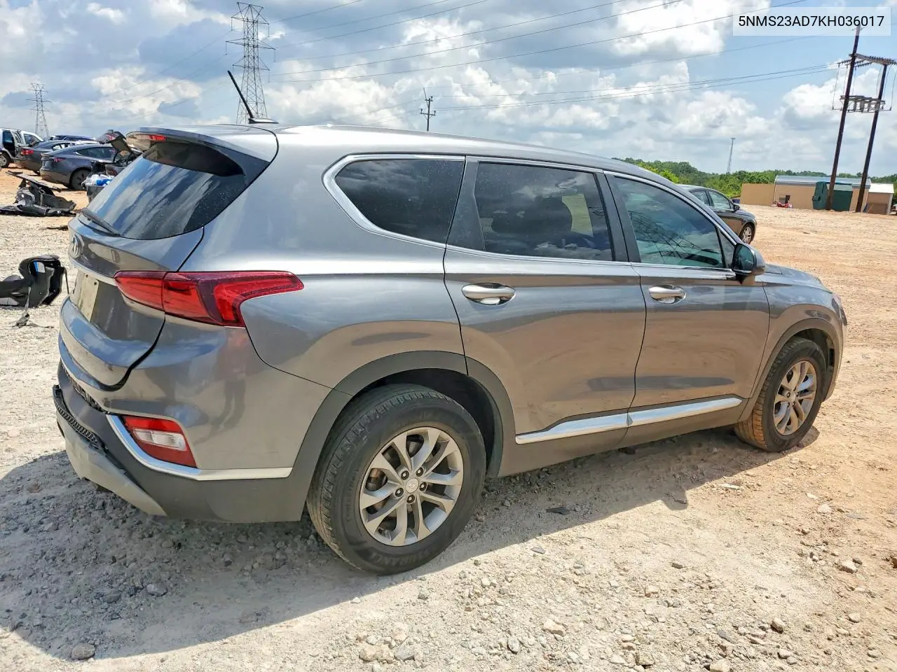 2019 Hyundai Santa Fe Se VIN: 5NMS23AD7KH036017 Lot: 61332926