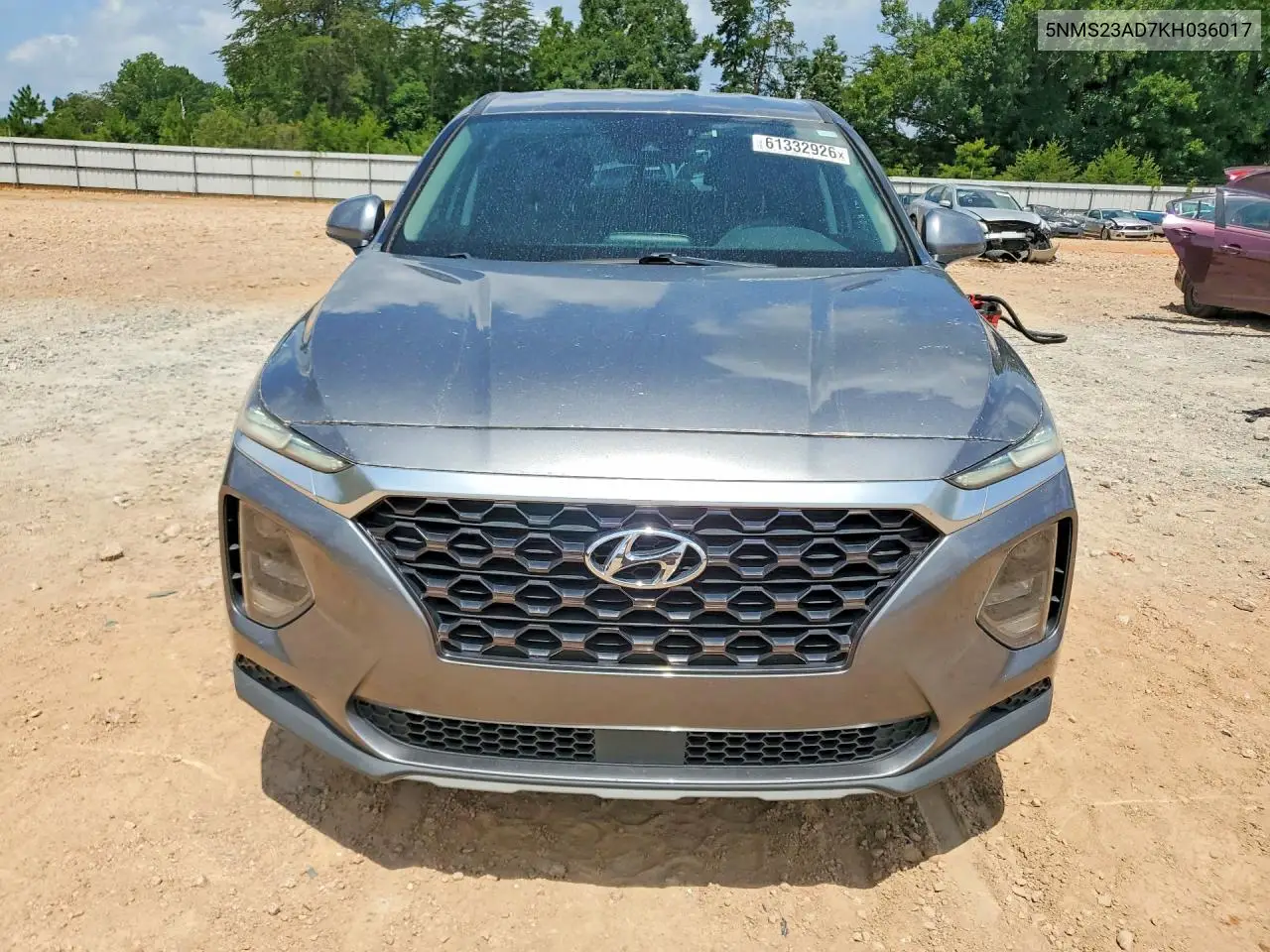2019 Hyundai Santa Fe Se VIN: 5NMS23AD7KH036017 Lot: 61332926