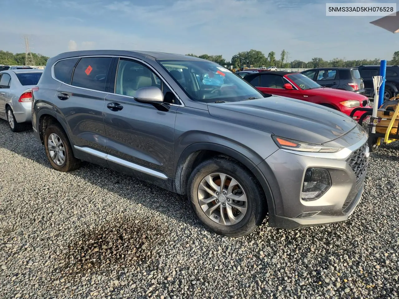 2019 Hyundai Santa Fe Sel 2.4L VIN: 5NMS33AD5KH076528 Lot: 61778366