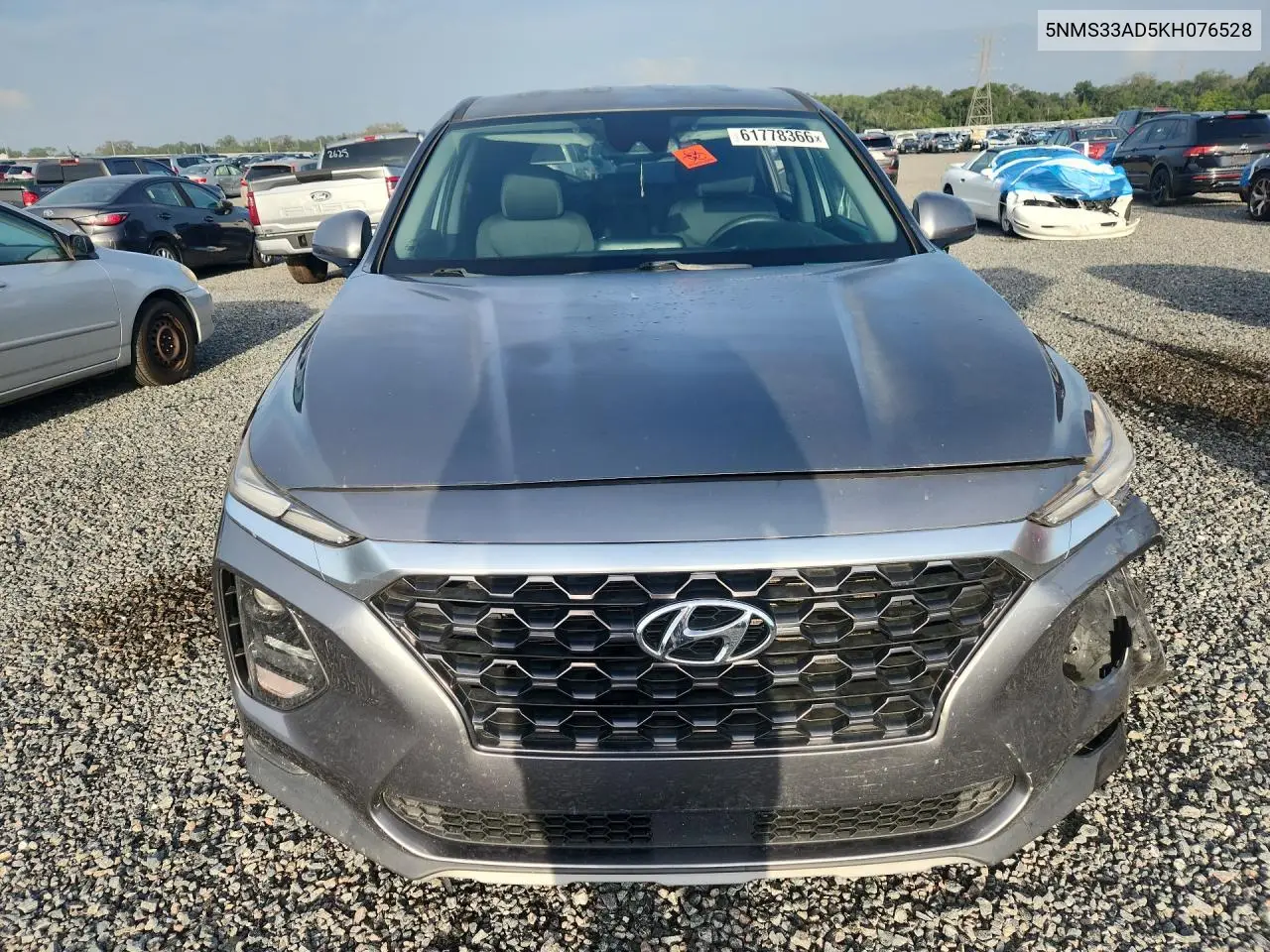 2019 Hyundai Santa Fe Sel 2.4L VIN: 5NMS33AD5KH076528 Lot: 61778366