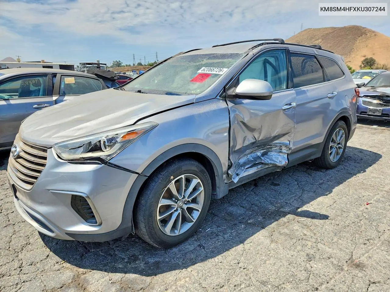 2019 Hyundai Santa Fe Xl Se VIN: KM8SM4HFXKU307244 Lot: 62066726