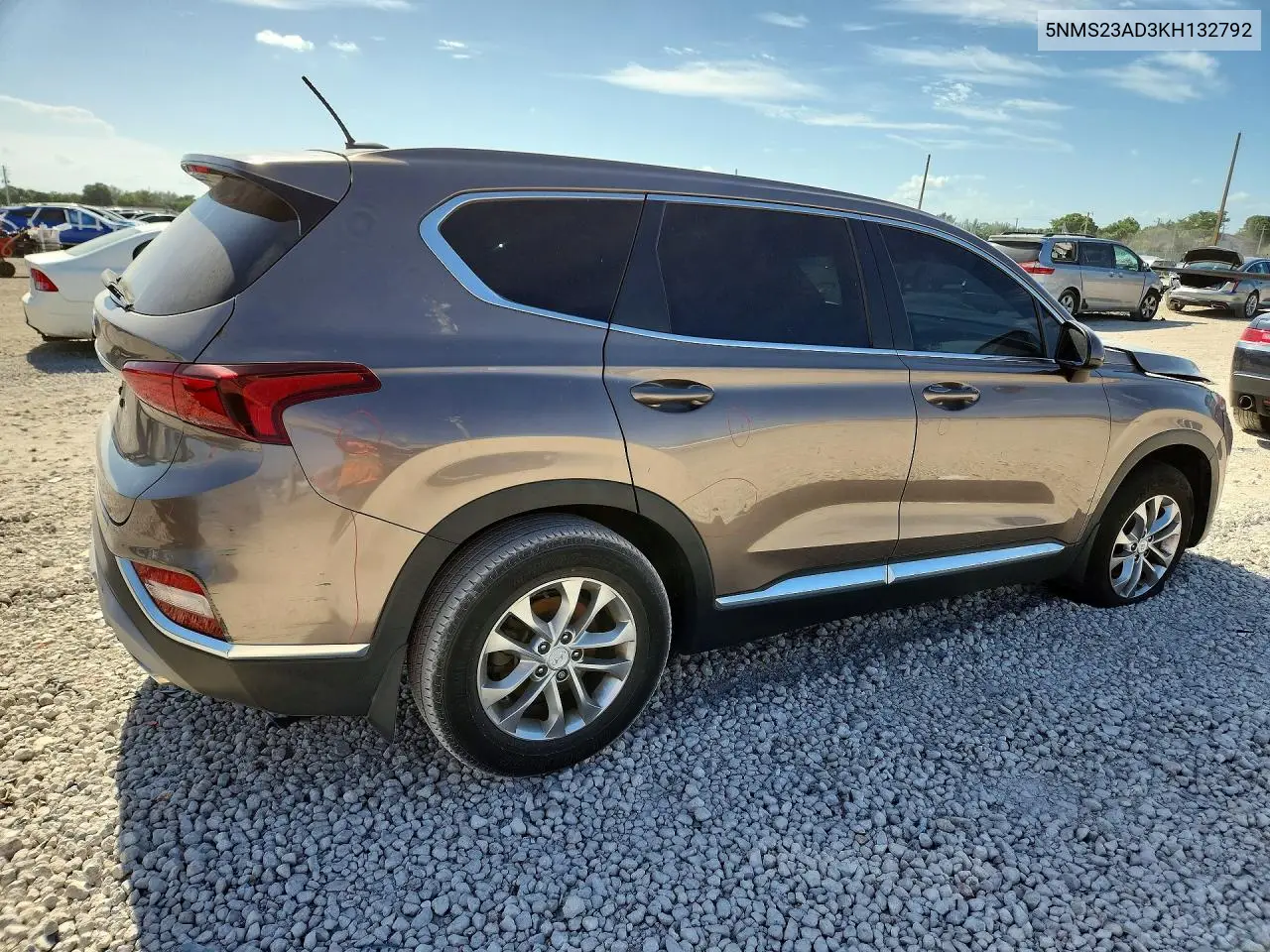 5NMS23AD3KH132792 2019 Hyundai Santa Fe Se