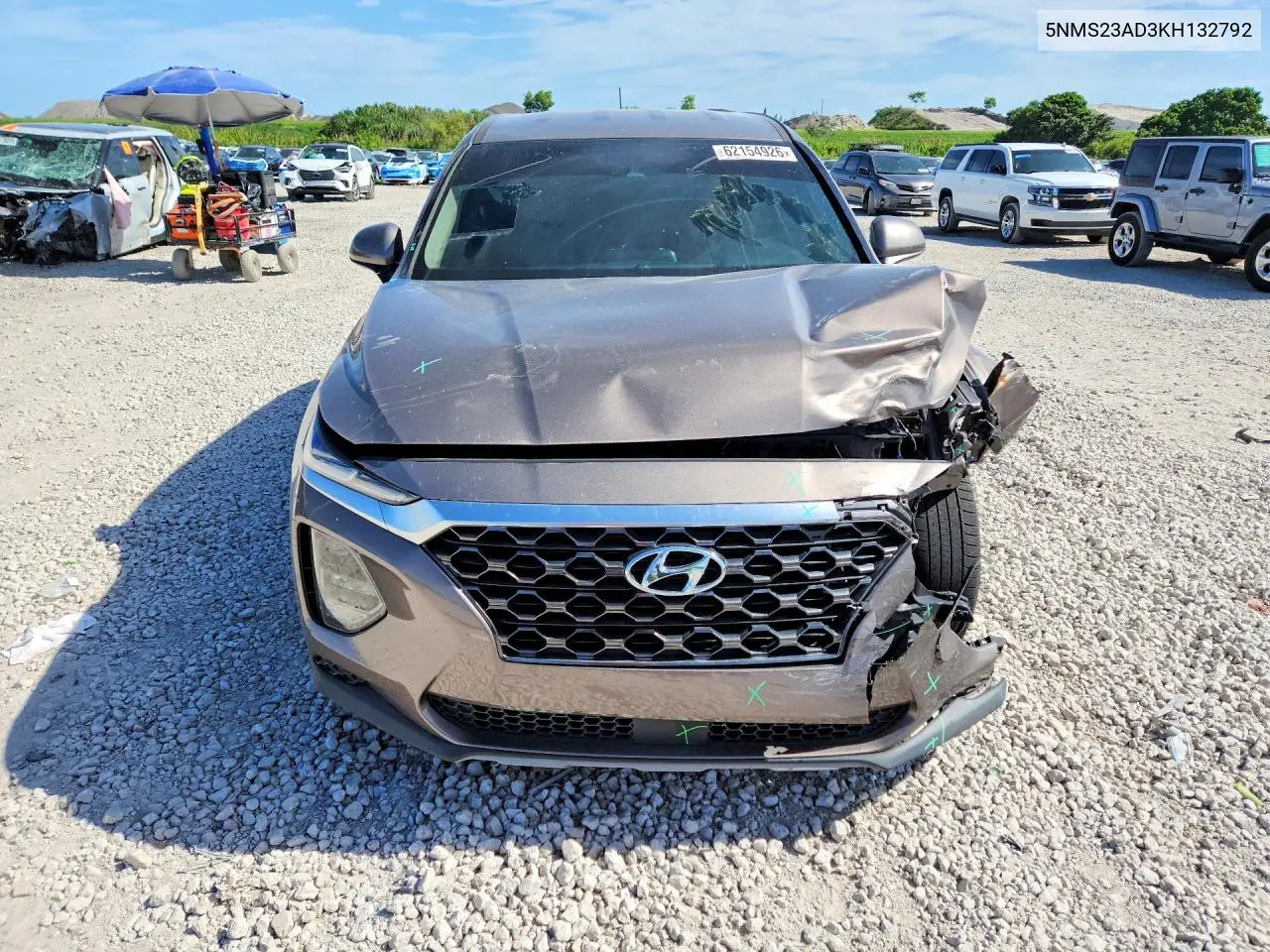 5NMS23AD3KH132792 2019 Hyundai Santa Fe Se