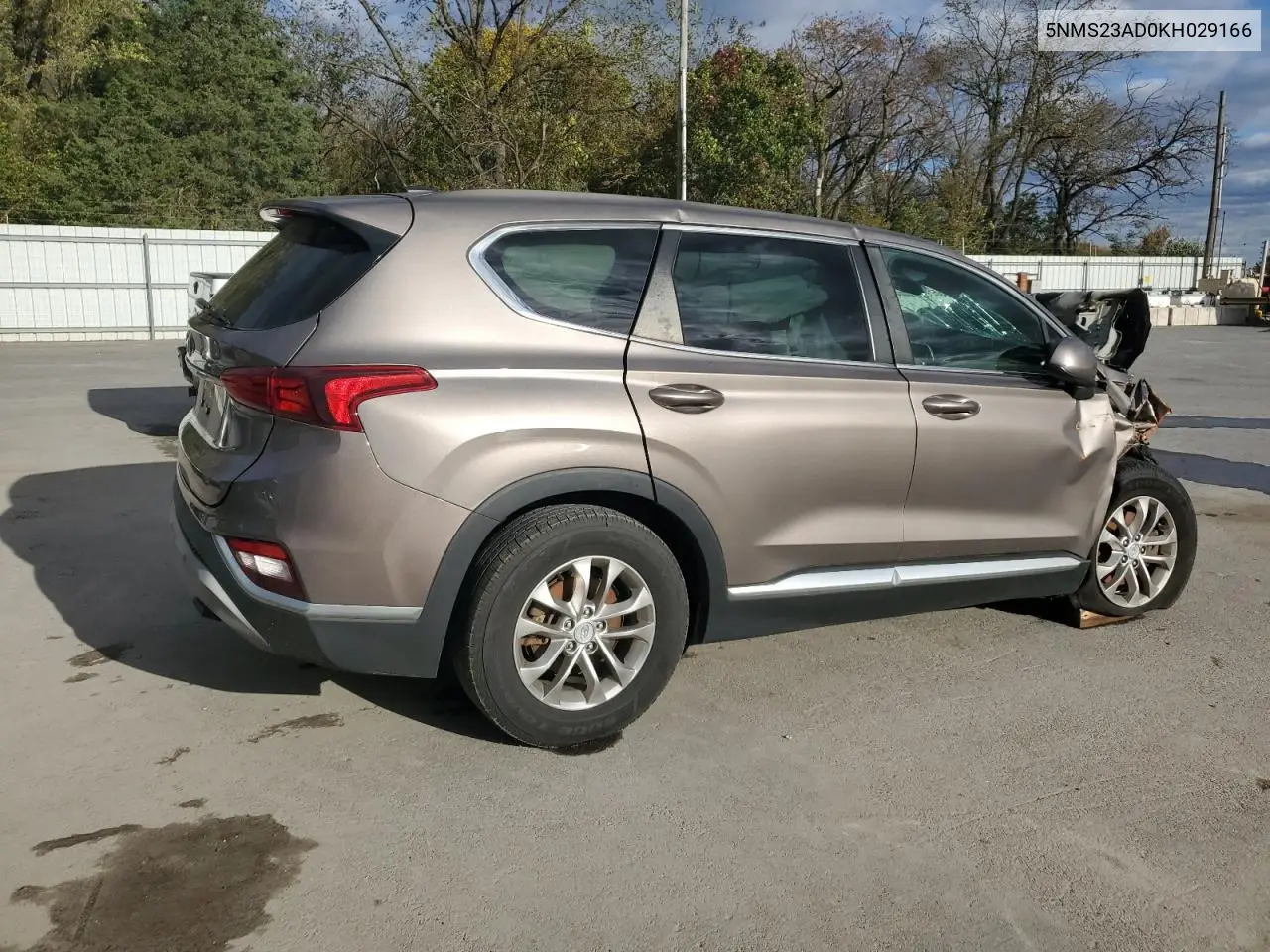 5NMS23AD0KH029166 2019 Hyundai Santa Fe Se