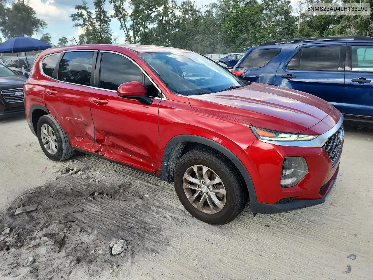 2020 Hyundai Santa Fe Se VIN: 5NMS23AD4LH133290 Lot: 58633516