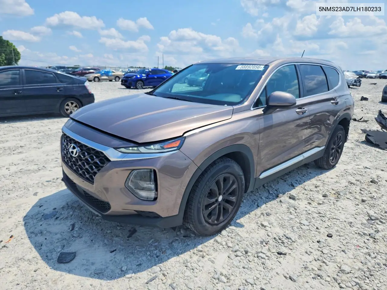 2020 Hyundai Santa Fe Se VIN: 5NMS23AD7LH180233 Lot: 58892056