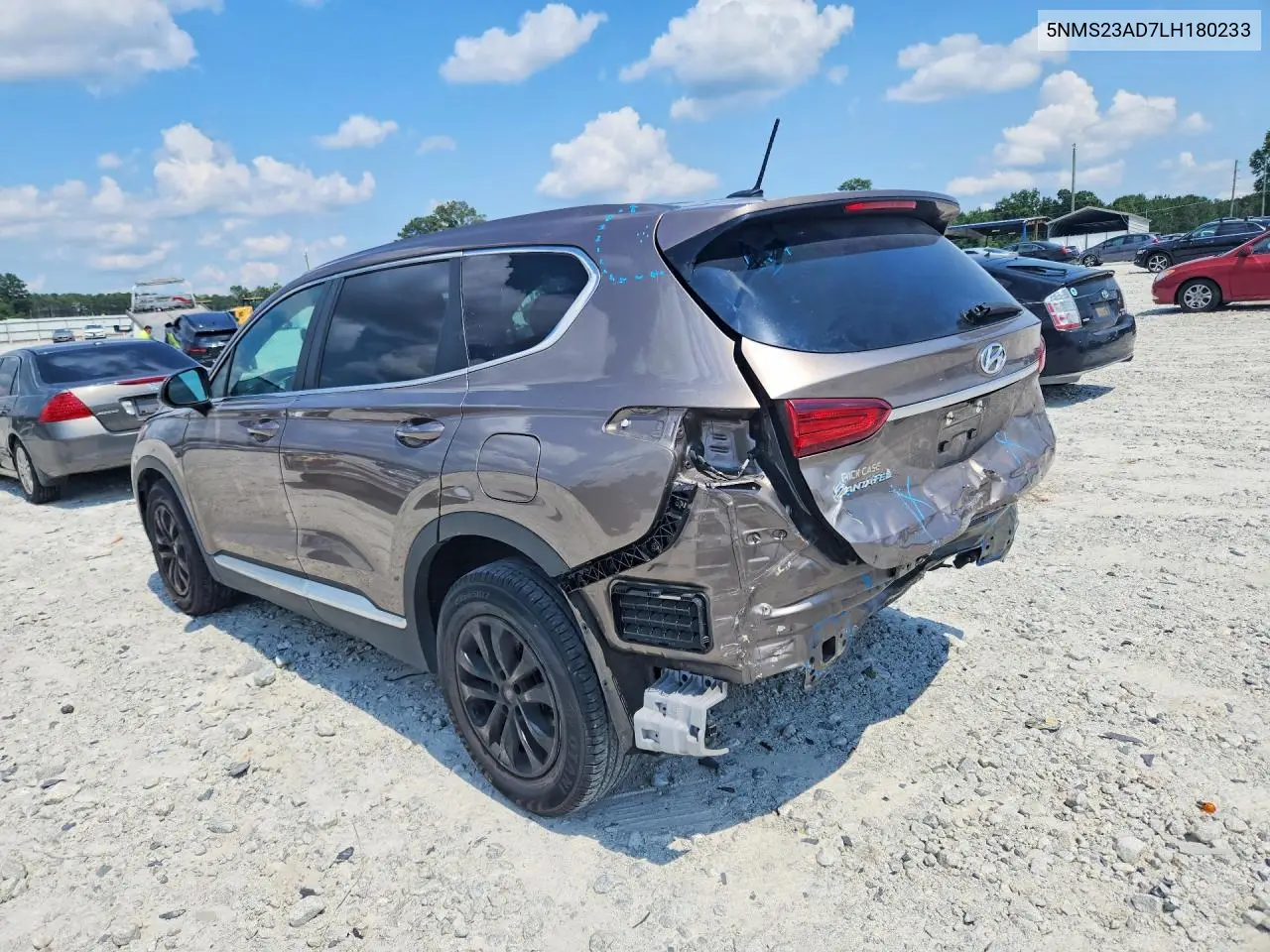 2020 Hyundai Santa Fe Se VIN: 5NMS23AD7LH180233 Lot: 58892056